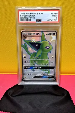 Pokemon TCG SV60/SV94 Espeon GX Full Art Rare Card PSA 9 Hidden Fates - Image 1