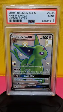 Pokemon TCG SV60/SV94 Espeon GX Full Art Rare Card PSA 9 Hidden Fates - Image 4