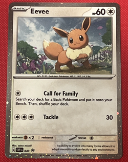2023 Pokemon Eevee 043 Scarlet & Violet Black Star Promo Cosmos Holo Card - MINT - Image 1