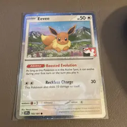 Pokemon TCG Eevee 143/191 Holo Prize Pack Series 7 Play! Promo NM Pokemon Card - Image 1