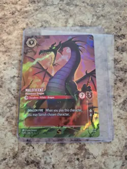 Maleficent - Monstrous Dragon Store Championship Enchanted Promo Card Lorcana - Image 1