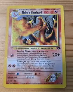 Blaine’s Charizard Holo 2/132 Gym Challenge Rare Pokemon Card – Vintage WOTC... - Image 1
