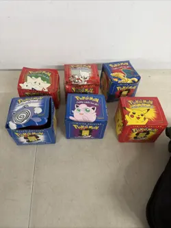 Full Set Of 6, 23K Gold Plated 1999 Burger King Pokemon Trading Cards - Image 1