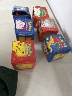 Full Set Of 6, 23K Gold Plated 1999 Burger King Pokemon Trading Cards - Image 5