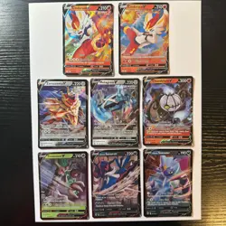 8 Pokemon Fire / Mixed V Card Lot - Image 1