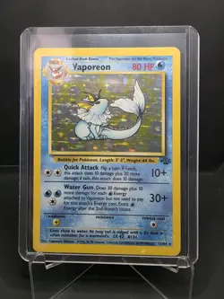 Vaporeon 12/64 Jungle Holo Rare Pokemon Card WOTC Vintage LP/NM - Image 1
