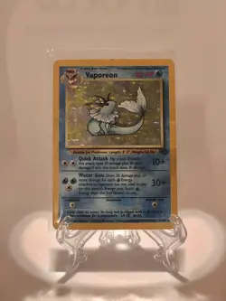 Vaporeon Holo Rare - Jungle Set 12/64 - WOTC Vintage Pokemon Card G/VG - Image 1