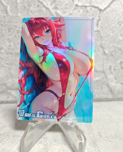 Rias Gremory Trading Card Waifu Goddess Story Anime Girl holo Karte Manga - Image 1