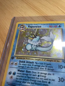Vaporeon 12/64 Jungle Holo 1st Edition Authentic Pokemon Card - HP - Image 4