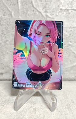 Sakura Trading Card Waifu Goddess Story Anime Girl holo Karte Manga Full Art - Image 1