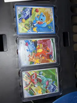 Pokemon TCG MEPI Holo Squirtle Charmander Bulbasaur Lot of 3 Cards - Image 1