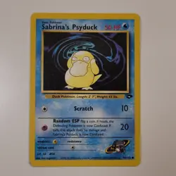 Sabrina's Psyduck 99/132 Gym Challenge Vintage Pokemon Card - LP - Image 1