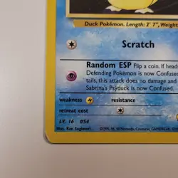 Sabrina's Psyduck 99/132 Gym Challenge Vintage Pokemon Card - LP - Image 5