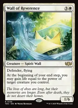 1x Wall of Reverence NM Eng MTG - Commander Dragonstorm - Image 1