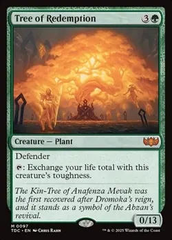 1x Tree of Redemption NM Eng MTG - Commander Dragonstorm - Image 1