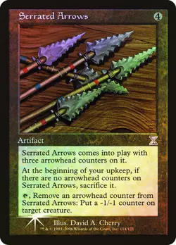 Magic MtG: *FOIL* Serrated Arrows (Time Spiral / Timeshifted), LP / SP - Image 1