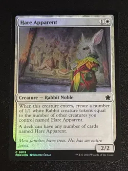 MTG Foundations Hare Apparent Foil 0015 NM - Image 1