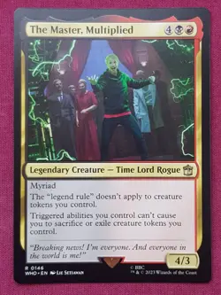 Magic The Gathering DOCTOR WHO THE MASTER MULTIPLIED black/red card MTG - Image 1