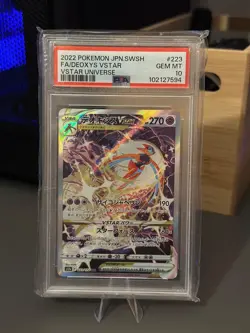 PSA10 Deoxys Carte Pokemon 223/172 SAR VSTAR Universe s12a 2022 Japanese - Image 1