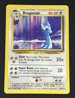 Dragonair 18/102 WOTC Base Set - Non-Holo Rare Pokemon Card LP - Image 1