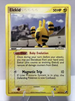 Elekid Non-Holo Rare NM 23/115 EX Unseen Forces Yuka Morii Pokemon - Image 1