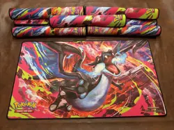 Pokemon Mega Charizard X ex UPC Play Mat Rubber Playmat (Lot of 10) - Image 1