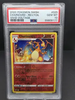 2020 Pokemon: CHARIZARD 025/185 - [Non-Holo] [Vivid Voltage] Gem Mint PSA 10 💎 - Image 1