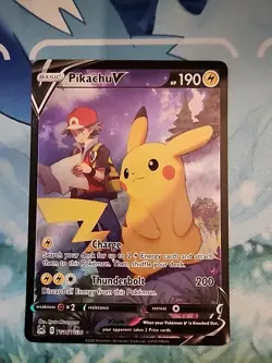 Pokemon Pikachu V TG16/TG30 Ultra Rare Full Art Holo Lost Origin NM - Image 1