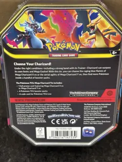 Pokemon Mega Charizard ex New Sealed Tin Box - Charizard X - 4 Booster Packs - Image 3