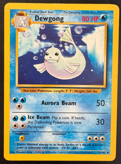 Pokemon TCG Dewgong Base Set 25/102 Regular LP - Image 1