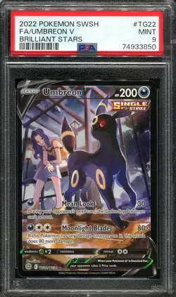 PSA 9 Umbreon V TG22 Brilliant Stars Alt Art Pokemon Card - Image 1