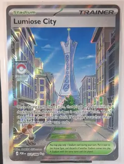 Pokemon TCG: Lumiose City 111/088 Perfect Order Clean M Full Art Trainer Stadium - Image 1