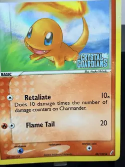Pokemon Charmander 48/100 Reverse Holo EX Crystal Guardians 2006 LP/MP - Image 4