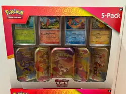 Pokemon TCG Scarlet & Violet 151 Costco TWO 5 Pack Mini Tins Boxes S&V - Sealed - Image 3