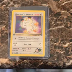 Pokemon Giovanni's Meowth 1st Edition Gym Challenge 74/132 50 HP Common - Image 1