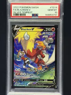 PSA 10 Blaziken V TG14/TG30 Pokemon Silver Tempest Trainer Gallery Sword Shield - Image 1