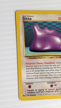Ditto - 18/62 - Non-Holo Rare - Unlimited Fossil Set - Pokemon Card LP - Image 5