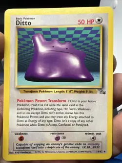 Pokemon Ditto 18/62 Fossil Rare Non Holo - LIGHT PLAY - Image 4