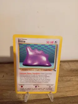 Ditto 18/62 Fossil Regular Non-Holo Card LP Pokemon TCG - Image 1