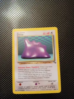 Ditto 18/62 Fossil Regular Non-Holo Card LP Pokemon TCG - Image 3