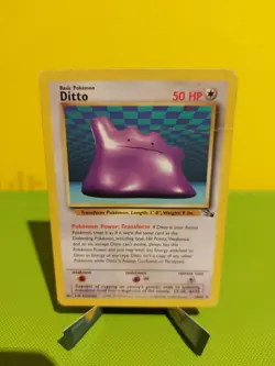 Pokemon Ditto Card 18/62 Non-Holo Rare, Fossil Set, WOTC TCG, Vintage - Image 1