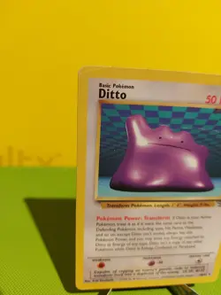 Pokemon Ditto Card 18/62 Non-Holo Rare, Fossil Set, WOTC TCG, Vintage - Image 2