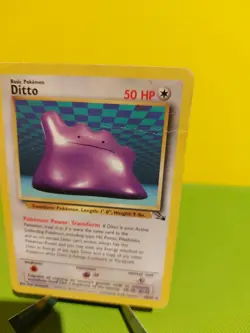 Pokemon Ditto Card 18/62 Non-Holo Rare, Fossil Set, WOTC TCG, Vintage - Image 3