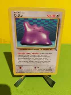 Pokemon Ditto Card 18/62 Non-Holo Rare, Fossil Set, WOTC TCG, Vintage - Image 4