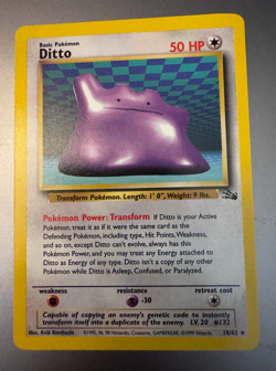 Ditto 18/62 - Fossil - Non Holo Rare – WOTC Pokemon Card TCG - LP- - Image 1