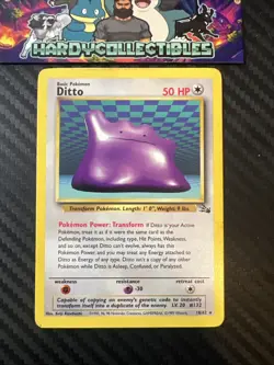Pokemon TCG Ditto - Fossil Set 18/62 - Non-holo - WOTC - Moderate Play (MP) - Image 1