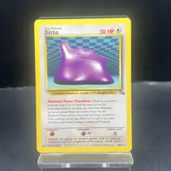 Pokemon TCG Ditto Fossil 18/62 Non-Holo Card Unlimited Rare, LP - Image 1