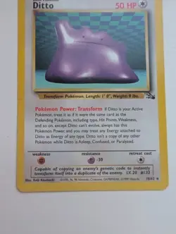 Pokemon TCG Card - Ditto 18/62 Fossil Set 1999 Rare Non-Holo - Image 3