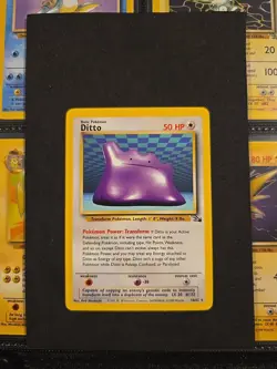 Pokemon TCG Ditto Fossil, Unlimited Rare, Non-Holo Card 18/62 LP-NM - Image 1