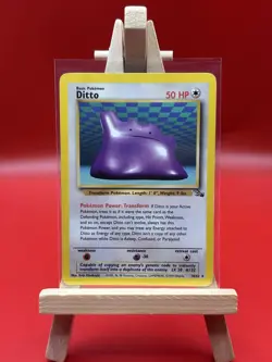Pokemon TCG Ditto Fossil Unlimited Rare Non-Holo Card 18/62 (LP/MP) - Image 1